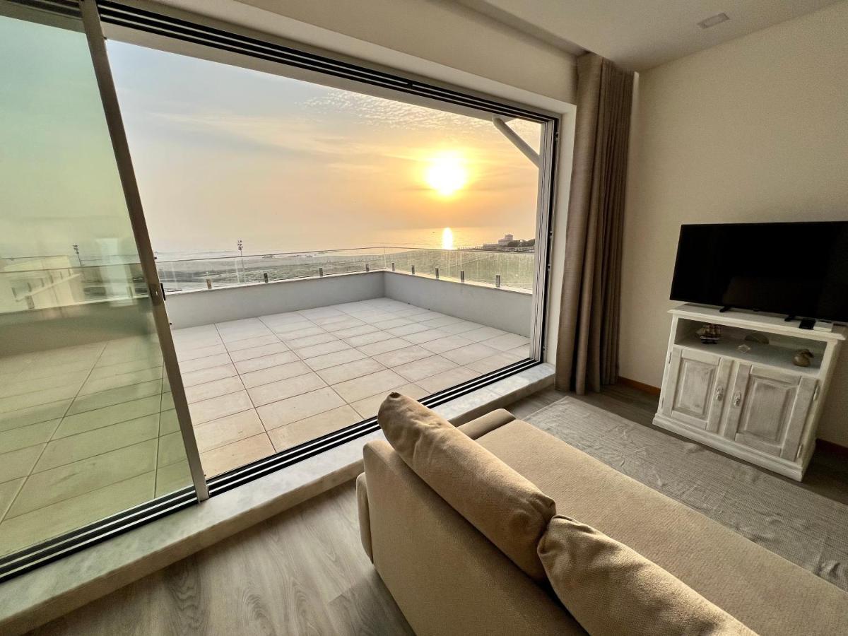 Povoa De Varzim-Sleeps4-Beachfront-Ac-Parking Eksteriør billede